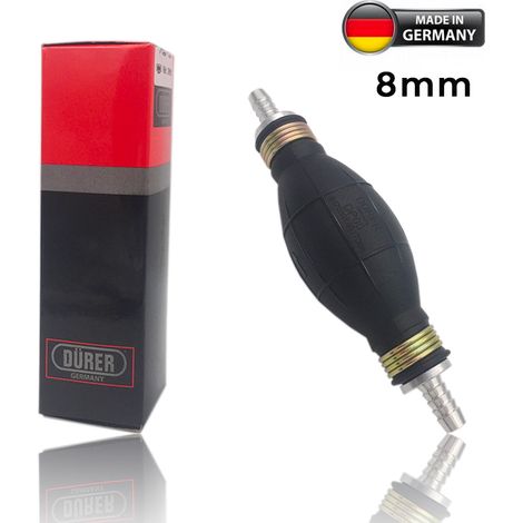 Pompette Droite Poire d'amorcage Carburant 8mm à clapet Durer