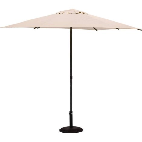 Sombrilla reclinable redonda recta Soya trigo 2,7m - Hespéride