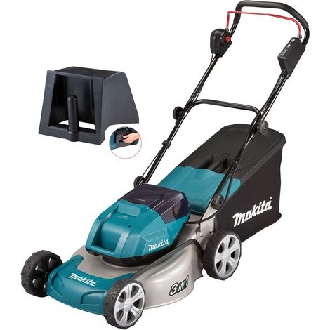 Makita DLM460Z Twin 18v Cordless Brushless Lawn Mower Steel Deck 46cm +Mulching