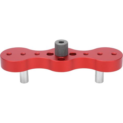 Dübelbohrlehre für Holzbearbeitung, Aluminiumlegierung, 6/8/10 mm Lochöffner, Rot (1/5)
