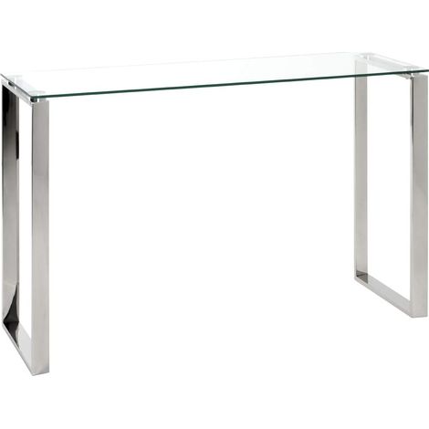 Console 120x40x78 cm en verre et inox - GENTONG (1/2)