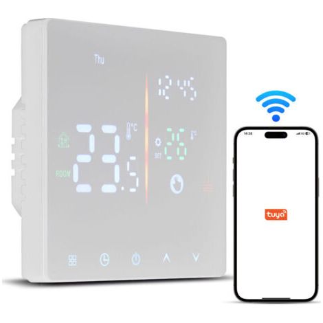Eosnow Thermostat intelligent pour la maison WiFi Programmable hebdomadaire Mode manuel/automatique numérique Tuya APP Contrôle Écran LCD Contrôleur de température Chauffage électrique intelligent