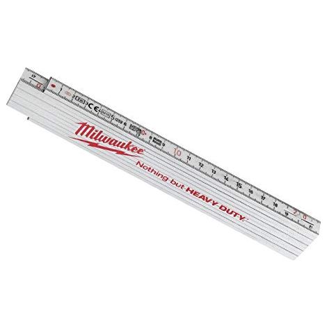 Milwaukee 4058546002671 - Metro pieghevole in plastica, 2 m (1/3)