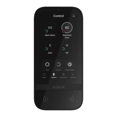 Ajax tastiera KEYPAD TouchScreen Jeweller nero - 58454