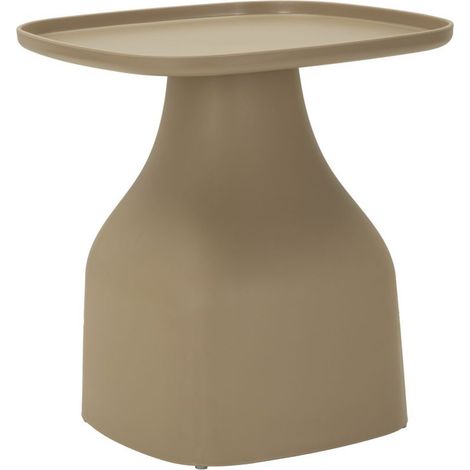 Tavolino da salotto Gea in plastica tortora 48x48x50 cm