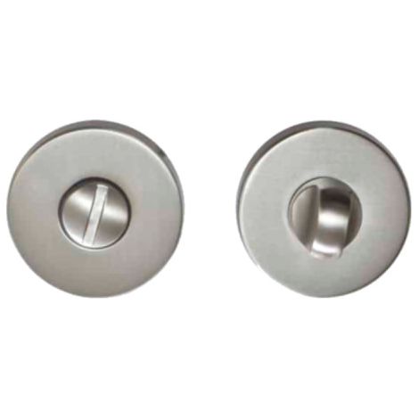 Coppia di rosette rotonde per porta modello Daphne - Condanna - Nichelato satinato