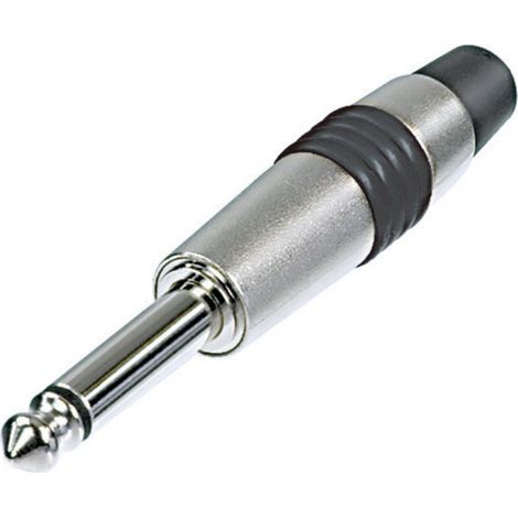 Rean AV NYS224C-4 Klinken-Steckverbinder 6.35 mm Stecker, gerade Polzahl: 2 Mono Silber, Gelb 1 St.