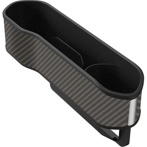 (Sans fonction de charge) Organisateur de siège auto avec porte-gobelet, poche latérale pour console centrale et chargement sans fil, USB-C et Lightning. (1/5)