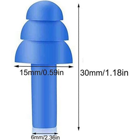 50 paires + 50 boîtes de bouchons d'oreille en silicone étanches, protection auditive NRR 28 dB (1/5)
