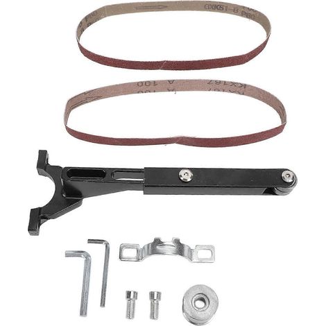 Winkelschleifer-Schleifbandadapter-Set für 100- und 125-mm-Winkelschleifer Typ M10/M14 zum Polieren und Schleifen