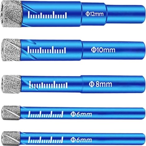 5-teiliges Set Lötlochöffner, Diamant-Lötsäge, multifunktionaler Marmorfliesen- und Glasbohrer, Elektrowerkzeugzubehör (1/2)