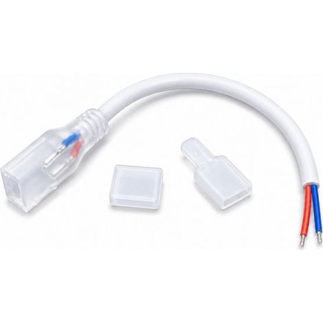 Kit Accessori per Striscia LED 220V SL22011, Cavo Alimentazione+Tappo Chiusura+Terminale Con Pin