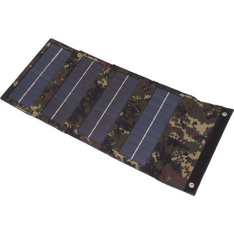 Tragbares 40-W-Solarpanel, hocheffiziente USB-Wandlerschnittstelle für faltbares 40-W-Solarpanel für Camping und Wandern (Tarnfarbe) (1/5)