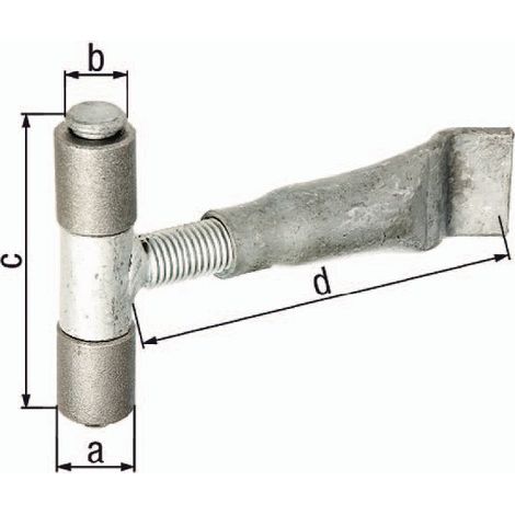 Anschweißband D.22xD.12x87x185mm Stahl,Stift,Mittelteil,Maueranker verz. (1/2)