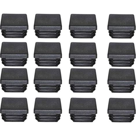 Promotion, Bouchon Plastique 40x40mm Embout Tube Carre Plastique Embout Bouchons D'obturation pour Pieds de Meuble Trampoline 16PCS (1/4)