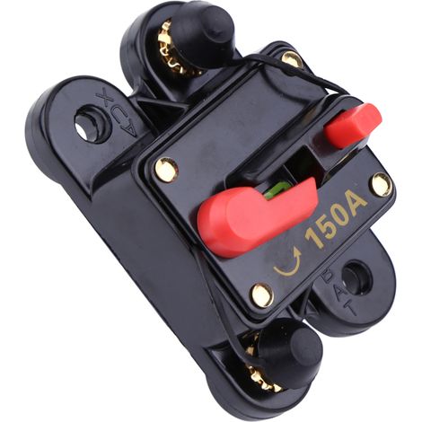 Disjoncteur à fusible réarmable DC12V pour autoradio, bateau, moto, système audio stéréo (150 A)
