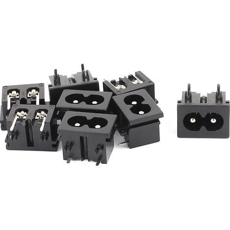 8 pièces. Elektronik & Foto Schwarz IEC320 C8 Stecker Netzteil Steckdose AC 250 Prise V 2.5A