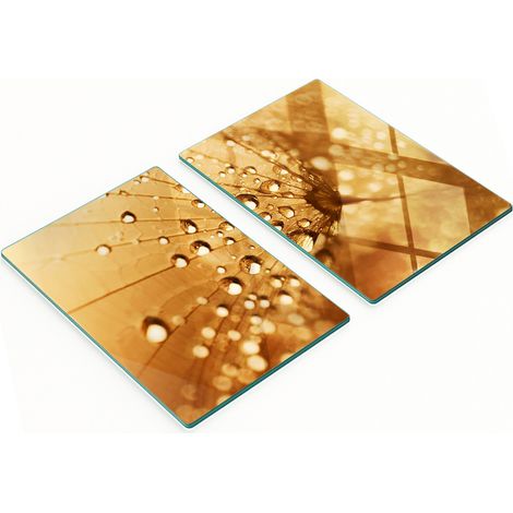 Tablas decorativas multifuncionales de madera templada para cocina, diseño de diente de león, 2x40x52 cm. (1/5)