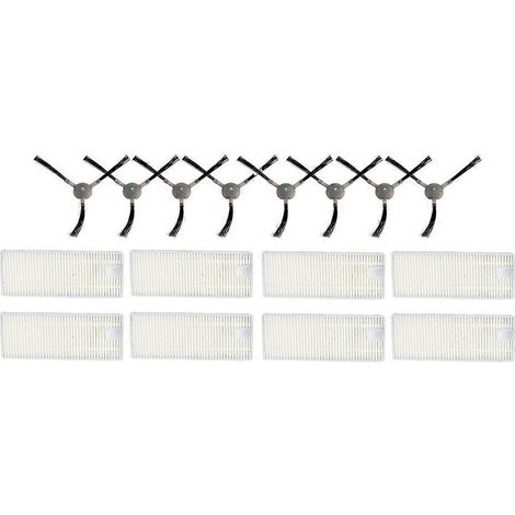 Lot de 16 aspirateur brosse latérale jeu de filtres pour Lefant F1 aspirateur robot brosse HEPA remplacement de filtre pièces (1/5)
