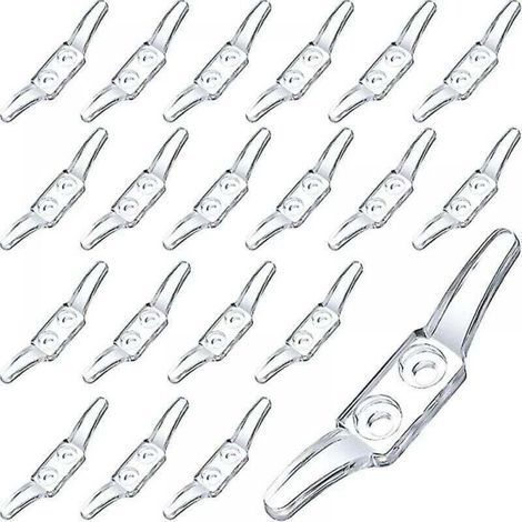 Taquet de cordon transparent, enrouleur de cordon aveugle, taquets de corde murale, crochets de cordon en plastique pour stores, rideaux, cordes de pare-soleil, 20 pièces (1/4)
