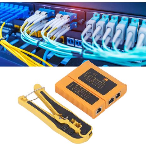 Pince à sertir réseau 3 en 1 TU-N5684A RJ45, pince à cliquet universelle pour terminaux téléphoniques + kit de testeur de réseau TU-468L (1/5)