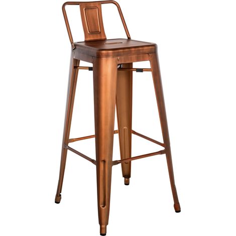 Taburete de bar de metal Mason Cobre