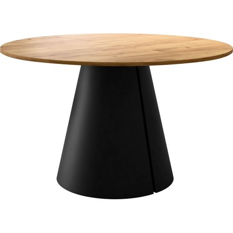 Table Oswego 165, Chêne doré artisanal, 76x0x0cm, Disponible, Stratifié, Métal