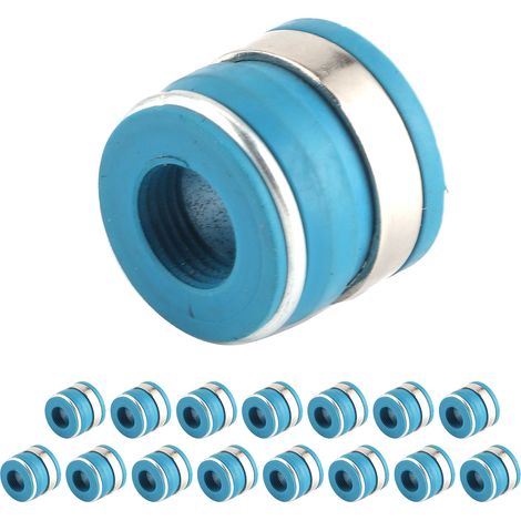 Jeu de 16 joints de queue de soupape en caoutchouc fluoré, assurant une étanchéité optimale et compatibles avec les moteurs GM SBC V8. (1/5)