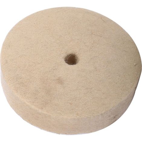 1 disque en feutre doux polissage 100x25mm 4 pouces beige, meule à polir laine ronde pour ponceuse
