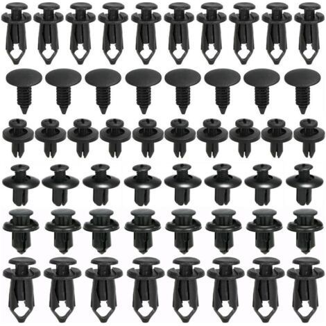 Clips Voiture, 190 Pièces Rivet Clips Plastique Rivets Plastiques Fixation de Protection avec Différentes Formes et Tailles Universel pour Auto Voitures Panneaux Garnitures de Portières (1/5)