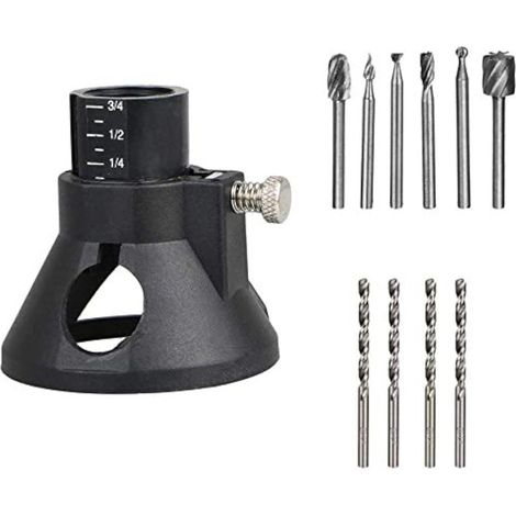 Kit de Meulage électrique avec Kit de Connexion Routeur Ensemble de Bits en Acier à Grande Vitesse (1/2)