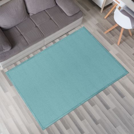 Krabbelmatte Babyzimmer Teppich Spielmatte Kinder Unifarben Rutschfest Flauschig 120 cm x 160 cm x 24 mm Blau Rechteckig (1/5)