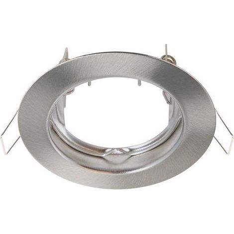 Anneau rond pour spot à encaster fixe sans ampoule en acier Bang GU10, gris argenté (1/2)