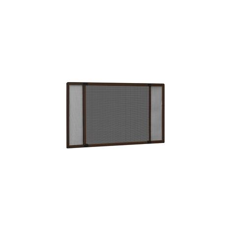 Mosquitera extensible Crezuo para ventanas, marrón (75-143) x 50 cm (1/4)