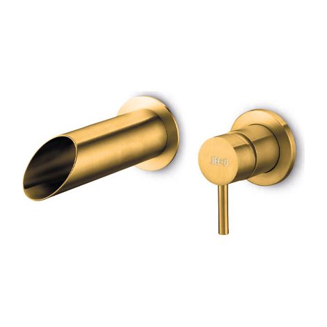 Wand Waschtischarmatur Set pure Matt-Gold JEE-O (1/3)