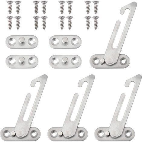 4 blocs de verrouillage de fenêtre UPVC en acier inoxydable, limiteur de fenêtre Ca