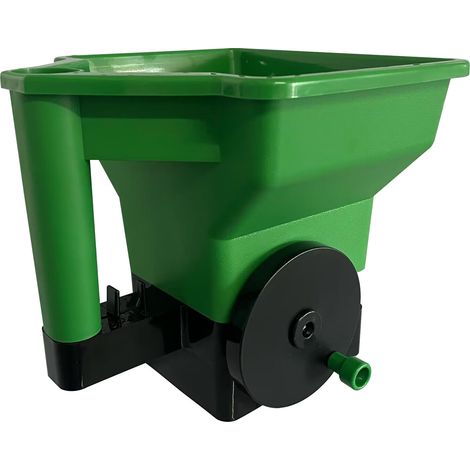 Epandeur Manuel - 3 L - Pour Semis Herbe Engrais Sel Neige - Dimensions 21x23x24 cm - Vert Noir