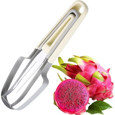 Wassermelonenschneider, Wassermelonengabel aus Edelstahl, Obstschneidewerkzeug, Salatfruchtwerkzeug, praktisches Werkzeugset (1/5)