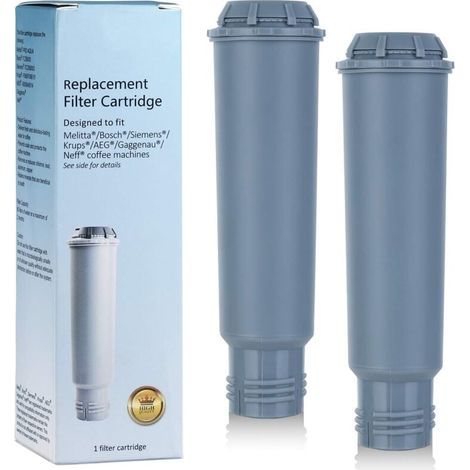 Paquete de 2 cartuchos de filtro de agua para cafeteras Melitta/Krups Claris F088 F088 01/Siemens TCZ60003/AEG/Neff/Bosch TCZ6003 (1/4)
