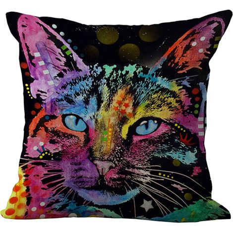 Housse de coussin à motif lettres 45 x 45 cm, confortable, pour canapé et maison, A1002-10 (1/5)