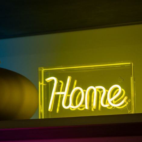 WD LifeStyle Insegna Neon con Cornice in Plexiglass 23 x 13 Cm Decoro Home