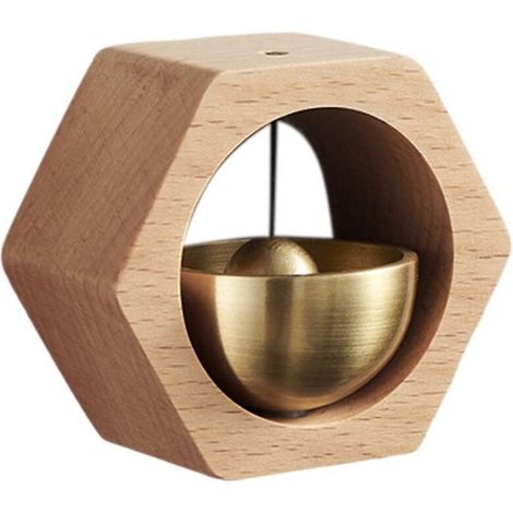 Sonnette en bois massif en cuivre Jardin Maison Sonnette Décoration Sonnette-a
