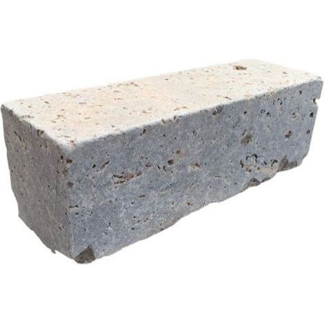 Bordure de jardin Travertin Gris Silver - 30x10x10 cm - À l'unité - Ti'ma Stone (1/2)