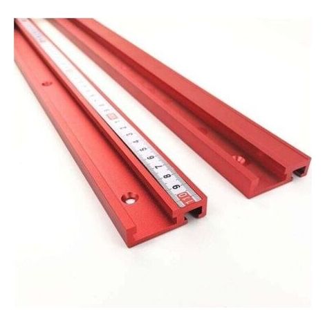 Poussoir de glissière en aluminium 45mm – Rail de guidage 400mm – Fixation facile pour scie circulaire à table – Compatible avec rails en T (1/5)