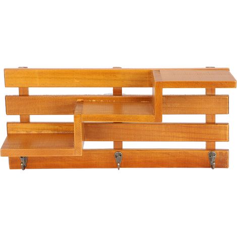 Étagère murale vintage en bois massif pour épicerie, placards décoratifs suspendus (1/5)