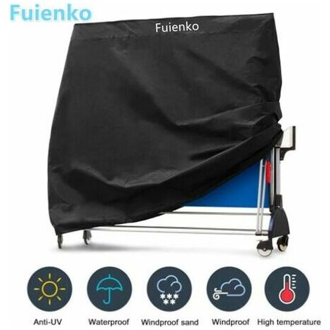 210D Oxford Tischtennis-Abdeckung 165x70x185cm Schwarz (1/4)
