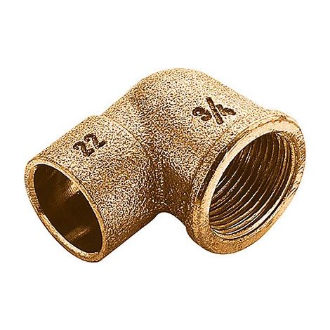Raccordo curvo bronzo 1/2" x 14 a saldare femmina FRABO