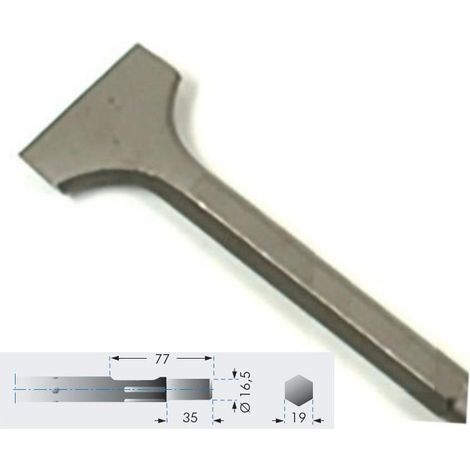 ASEIN cincel ancho bosch 16,5 75x400mm. , 0UNIDADES , ASEIN cincel ancho bosch 16,5 75x400mm. , 0UNIDADES
