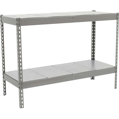 SimonRack Scaffale Industriale, 900x1500x750 mm, 2 Ripiani in Metallo, Portata 600 kg per Ripiano, Scaffale Carichi Pesanti, Zincato – Simonforte (1/3)