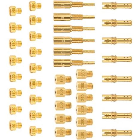 Kit de gicleurs de carburateur pour tondeuse à gazon, compatible avec les kits de buses de carburateur Mikuni, remplaçant les références TM33-8012, TM36-68 et TM40-6. (1/5)